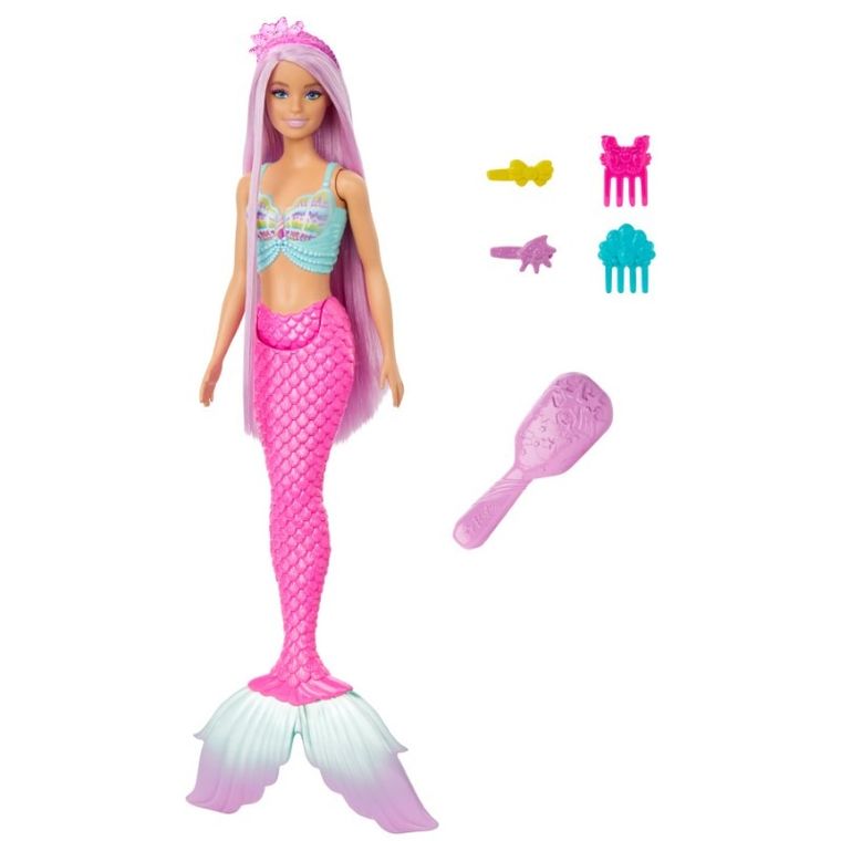 Barbie, lalka z długimi włosami, Syrenka