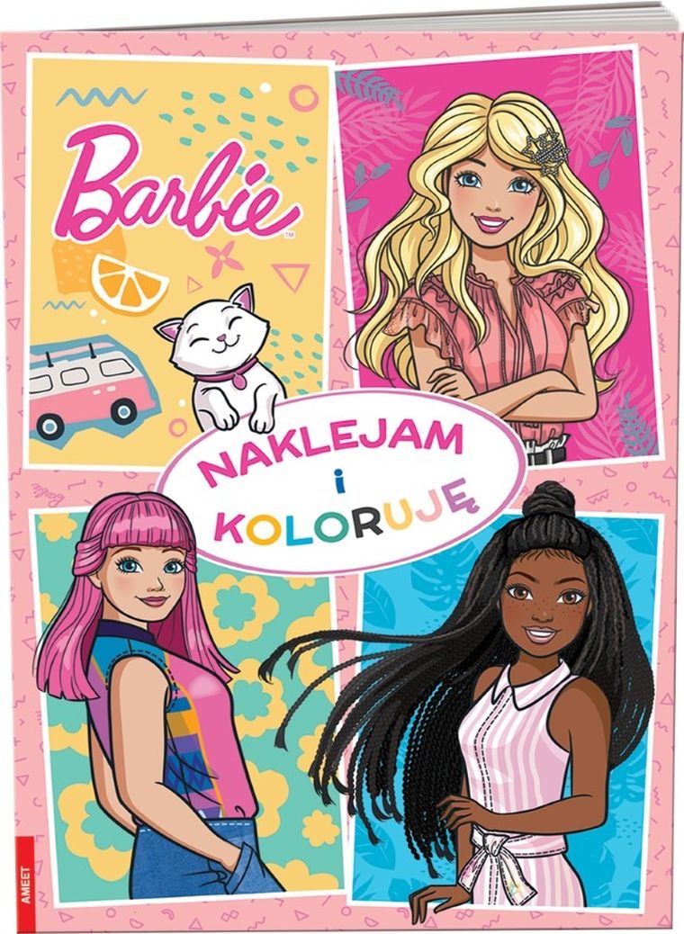 Barbie. Naklejam i koloruję