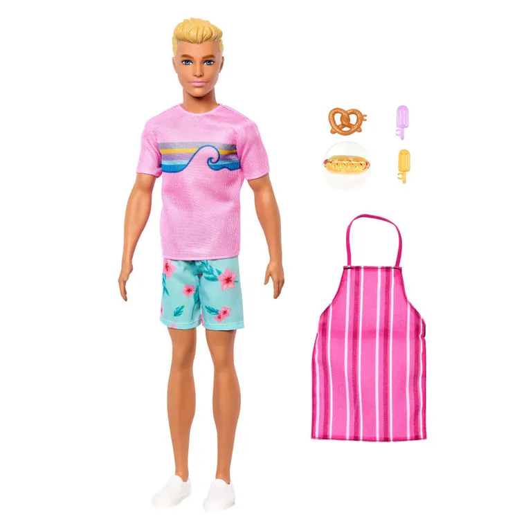 Barbie, Plażowi Detektywi, Ken, lalka i akcesoria