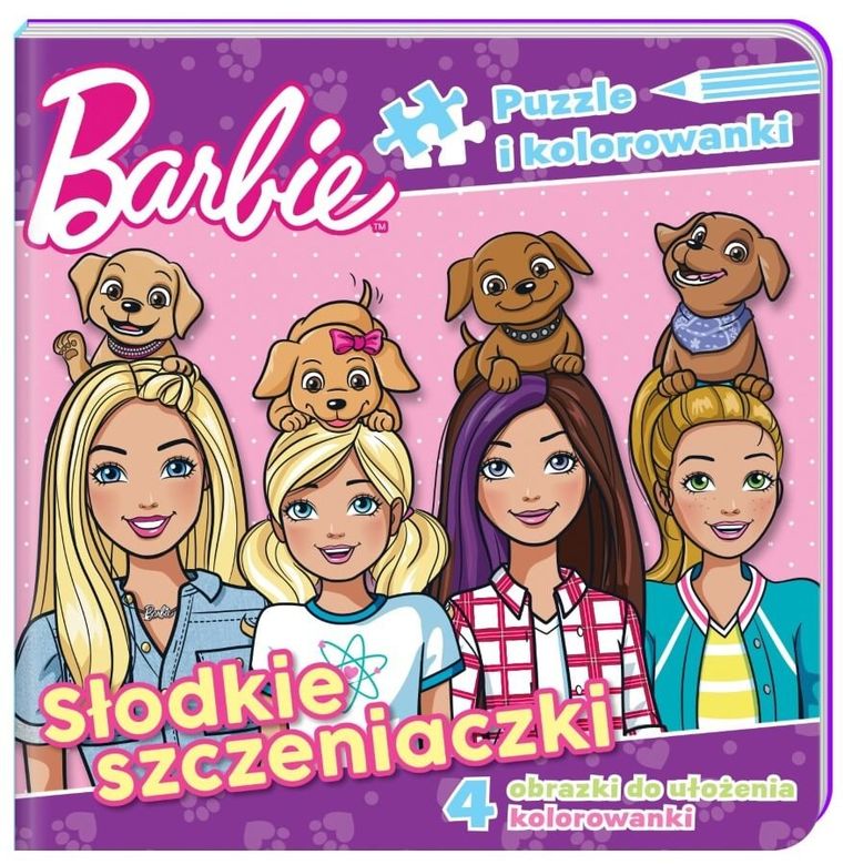 Barbie. Puzzle i kolorowanki. Słodkie szczeniaczki