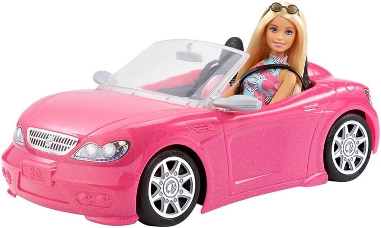 Barbie, Różowy kabriolet i lalka, zestaw