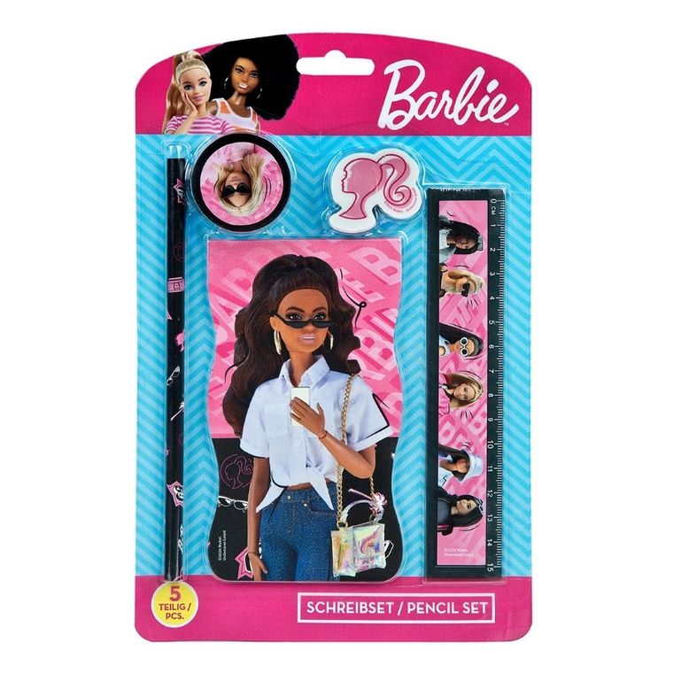 Barbie, zestaw przyborów szkolnych, 5 elementów