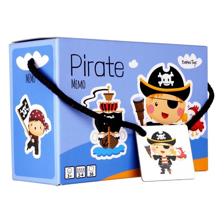 Barbo Toys, Piraci, memory, gra pamięciowa, 36 elementów