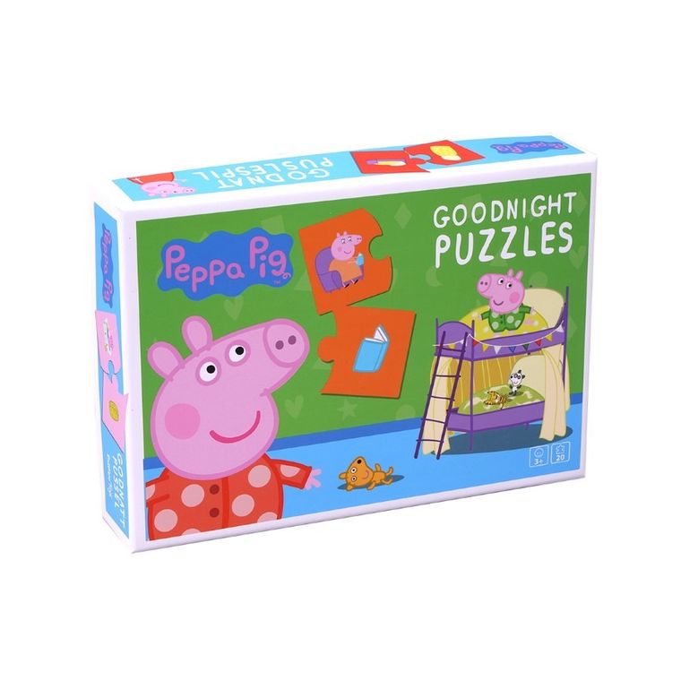Barbo Toys, Świnka Peppa, puzzle na dobranoc, 10 układanek