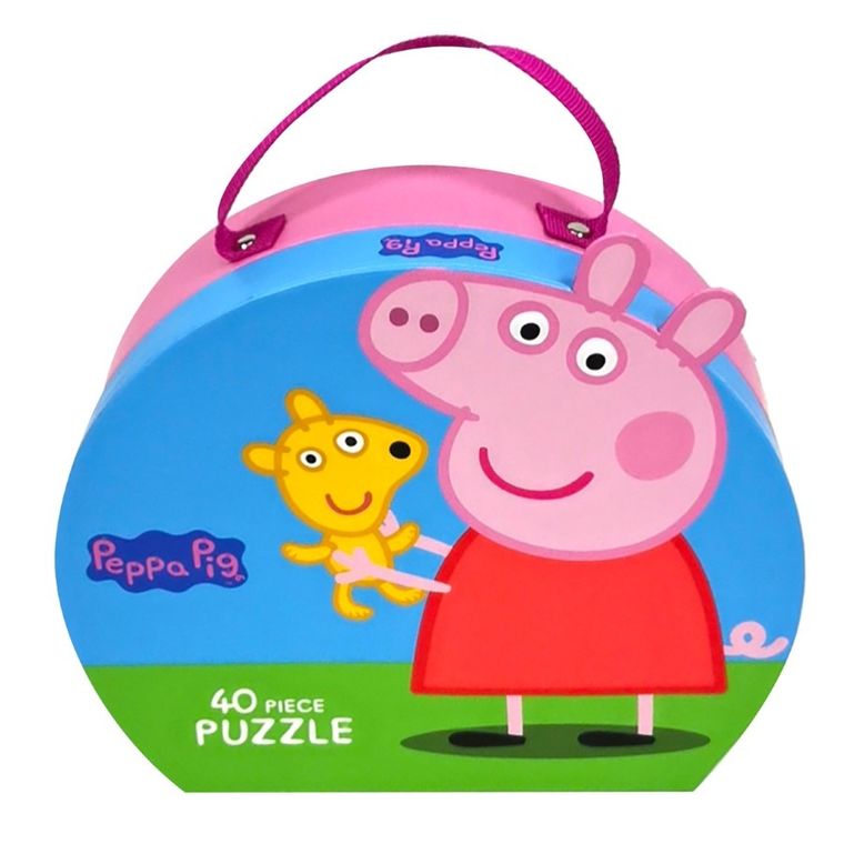Barbo Toys, Świnka Peppa, Teddy, puzzle w ozdobnej walizce, 40 elementów
