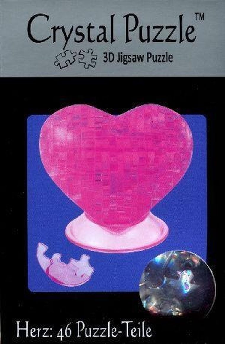 Bard, Crystal Puzzle, Serce, puzzle 3D, 46 elementów