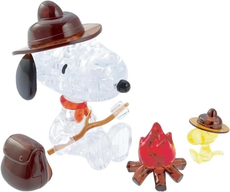 Bard Crystal, Snoopy Camping, puzzle 3D, 43 elementy