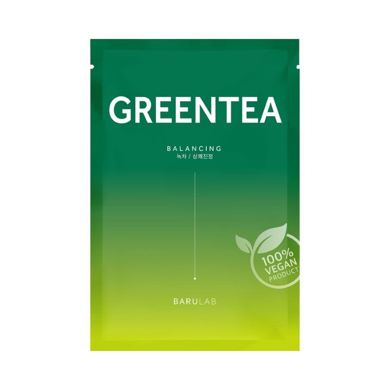 Barulab, The Clean Vegan, maska wegańska z zieloną herbatą, 23g