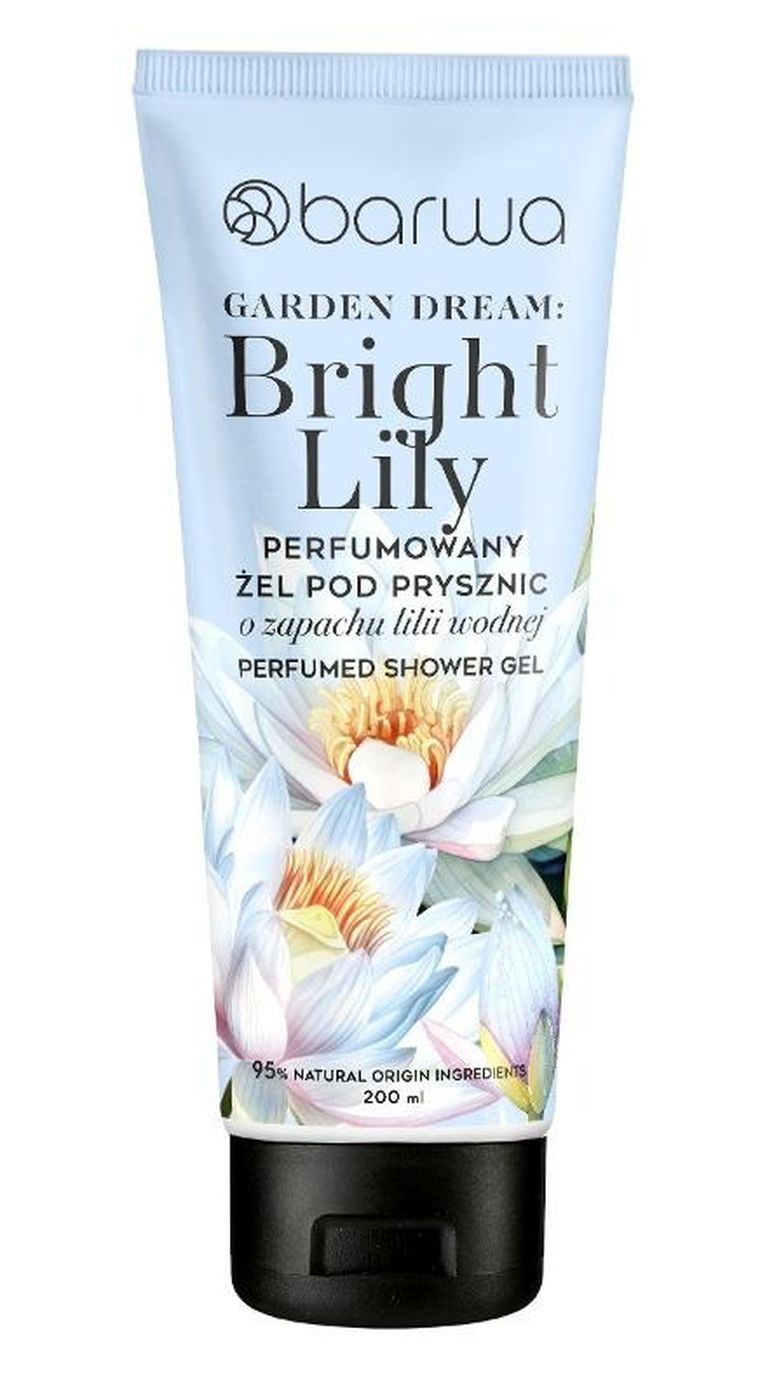 Barwa, garden dream bright lily, perfumowany żel pod prysznic, lilia wodna, 200 ml