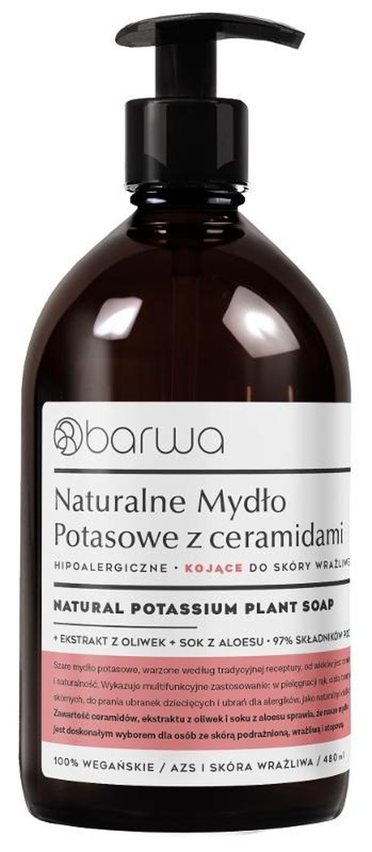 Barwa, mydło potasowe kojące, 480 ml