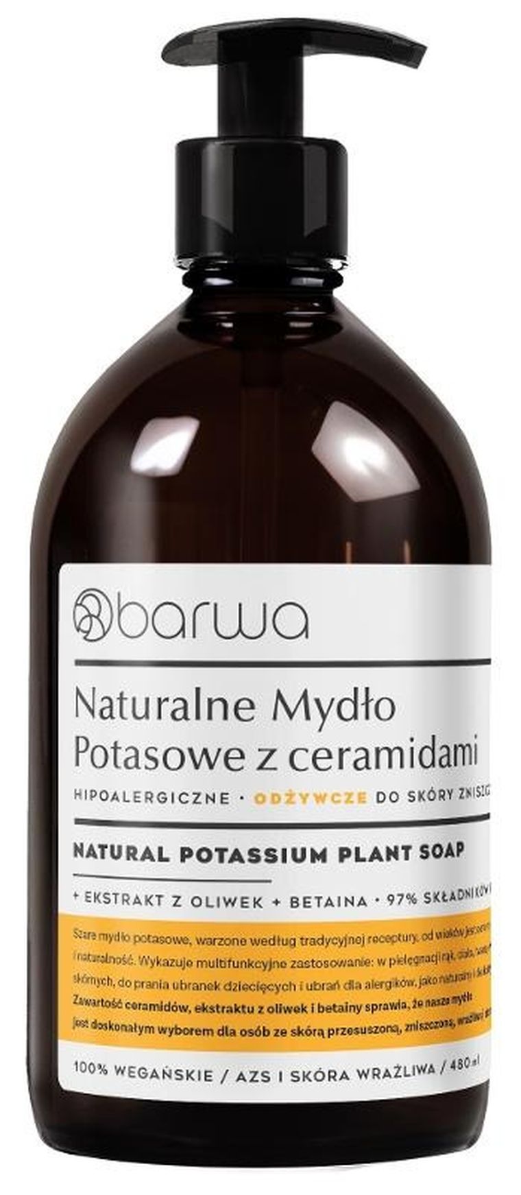 Barwa, mydło potasowe odżywcze, 480 ml