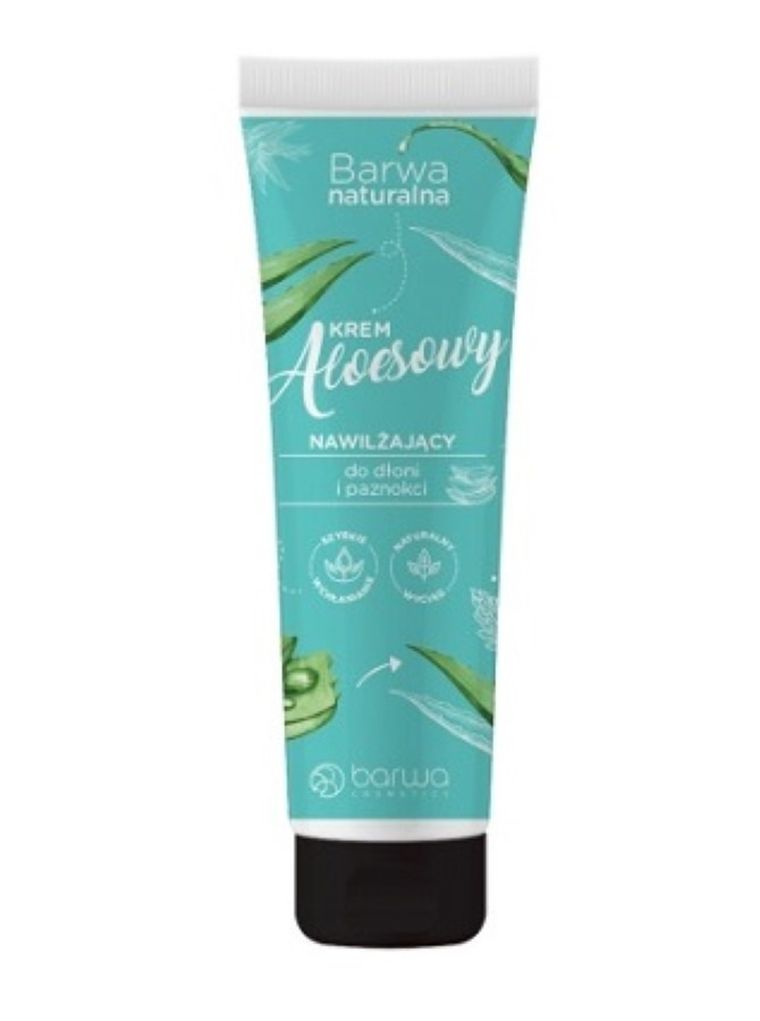 Barwa, Naturalna, aloesowy nawilżający krem do dłoni i paznokci, Aloes, 100 ml