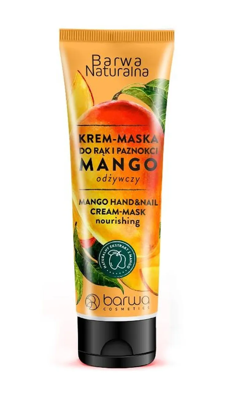 Barwa, Naturalna, krem-maska do rąk i paznokci, mango, 100 ml