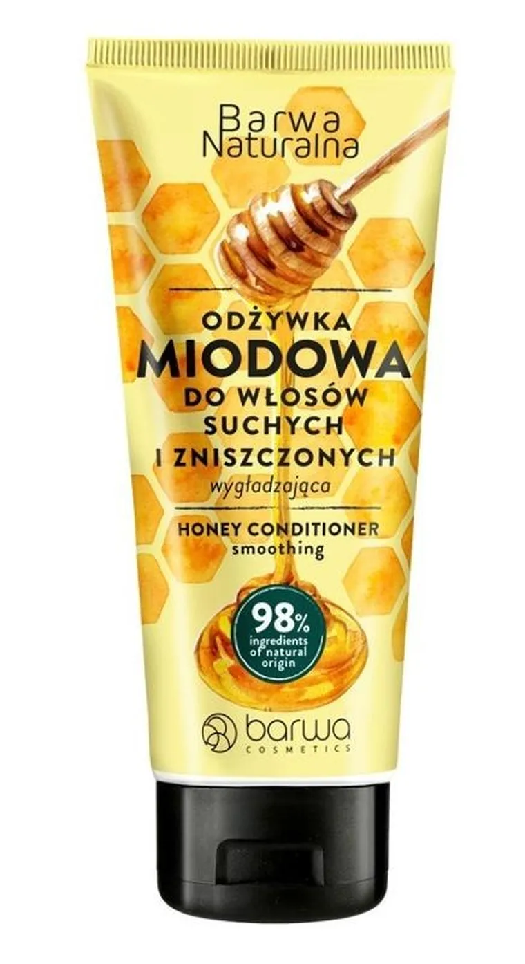 Barwa Naturalna, miodowa odżywka wygładzająca do włosów suchych i zniszczonych, 200 ml