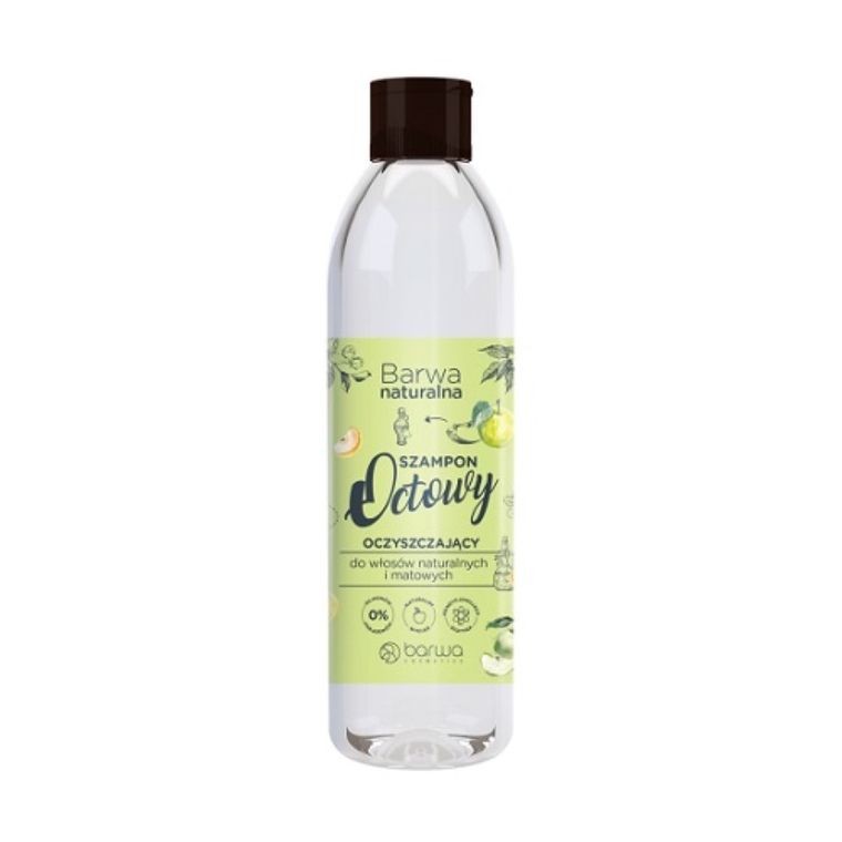 Barwa, Naturalna, octowy szampon oczyszczający do włosów naturalnych i matowych, 300 ml