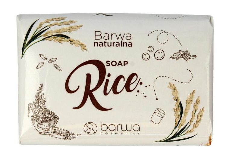 Barwa naturalna, Rice, mydło w kostce, 100g