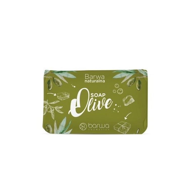 Barwa, Naturalna Soap, pielęgnacyjne mydło w kostce do rąk i ciała, Olive, 100 g