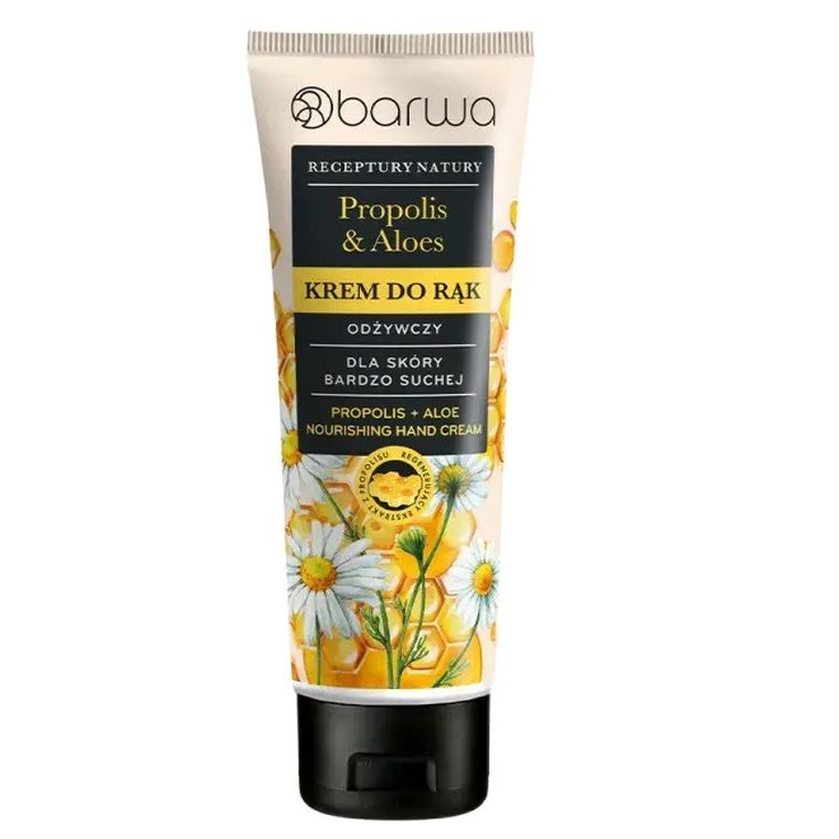 Barwa, Receptury, natury krem do rąk odżywczy, propolis & aloes, 100 ml