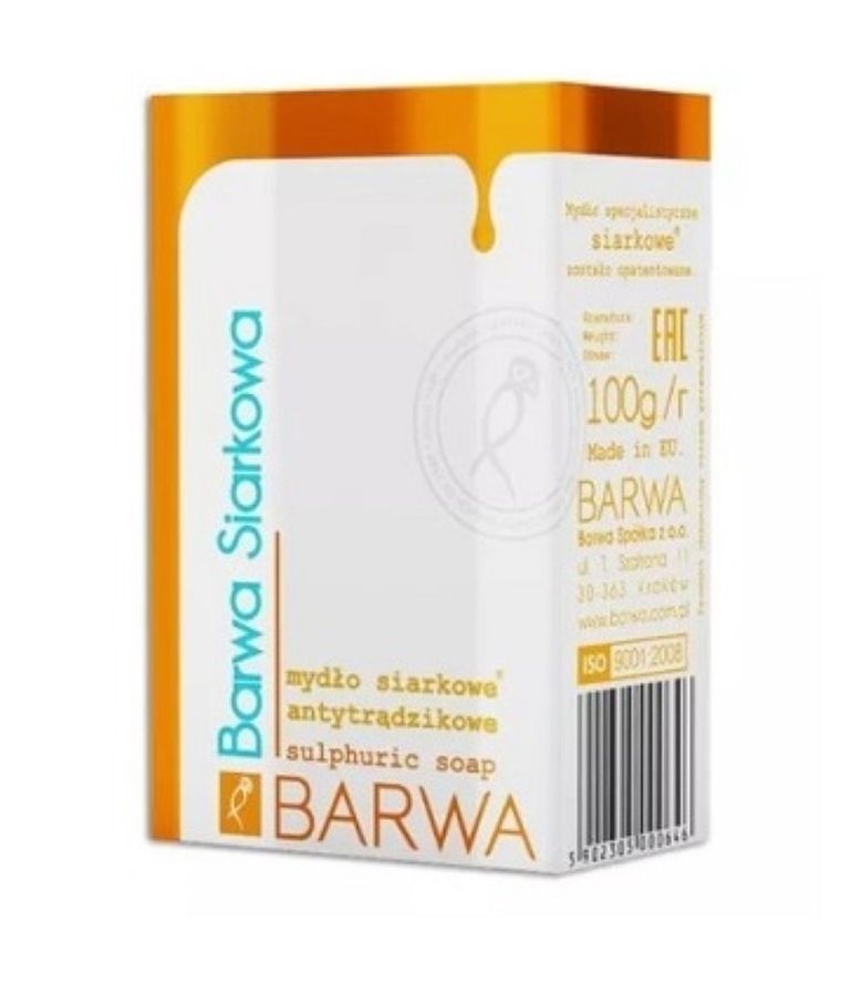 Barwa, Siarkowa, mydło antytrądzikowe, 100 g
