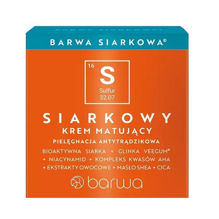 Barwa, Siarkowy, krem matujący, 50 ml