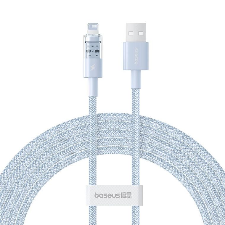 Baseus, kabel, Gem Typ USB typ A - Lightning 2.4A 2m, niebieski