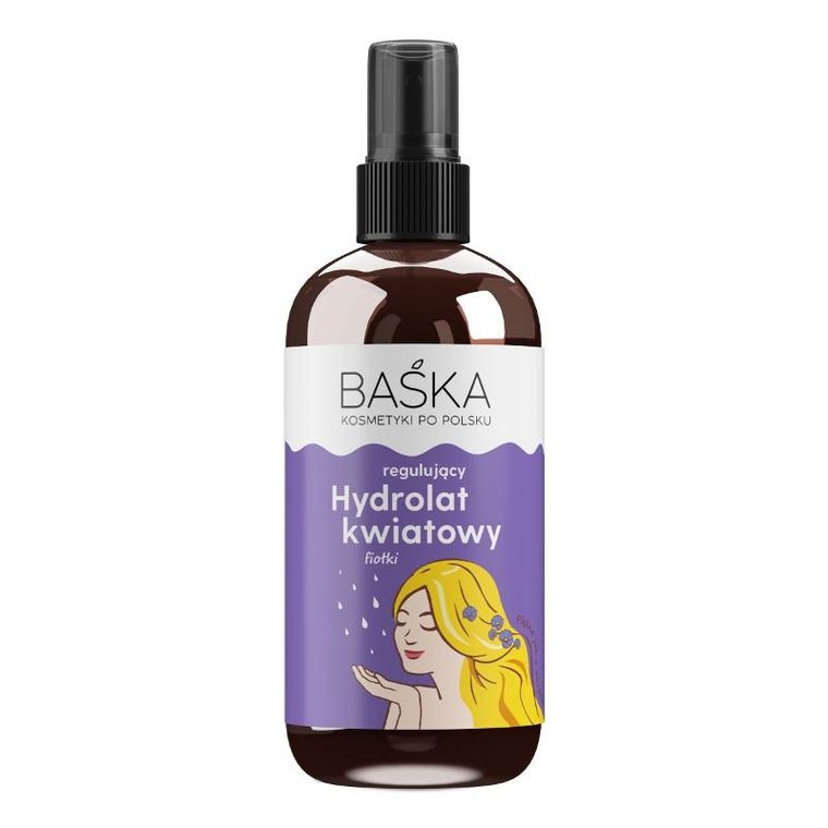 Baśka, hydrolat kwiatowy do twarzy regulujący, fiołki, 100 ml
