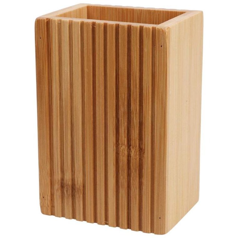bathroom solutions, bambusowy kubek na szczoteczki do zębów, 9-7-12.5 cm