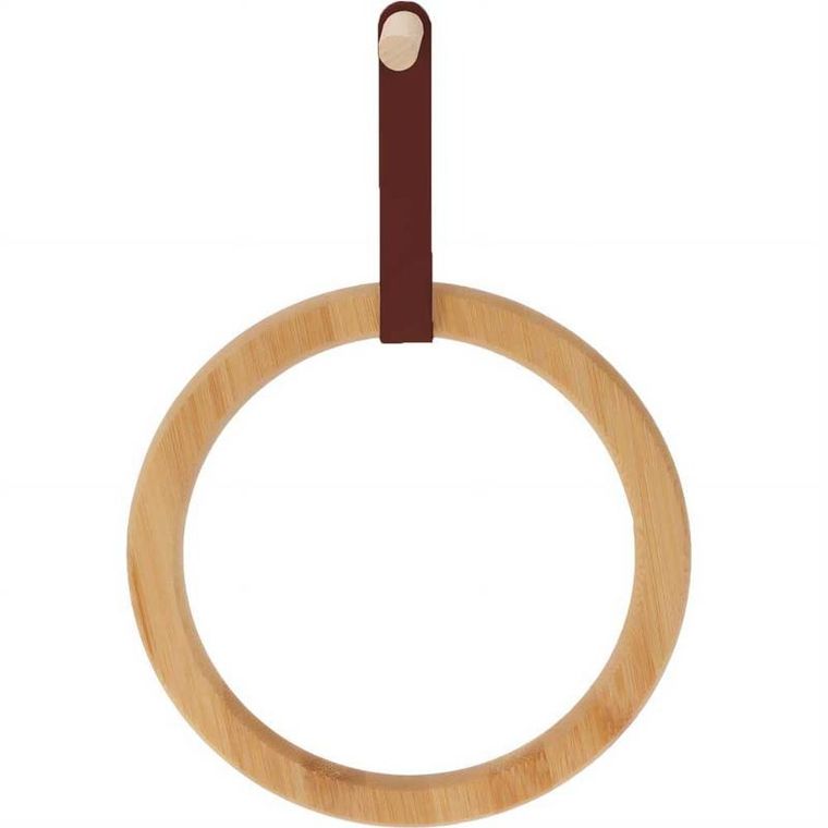 bathroom solutions, bambusowy wieszak, koło, na ręczniki, ø 21 cm