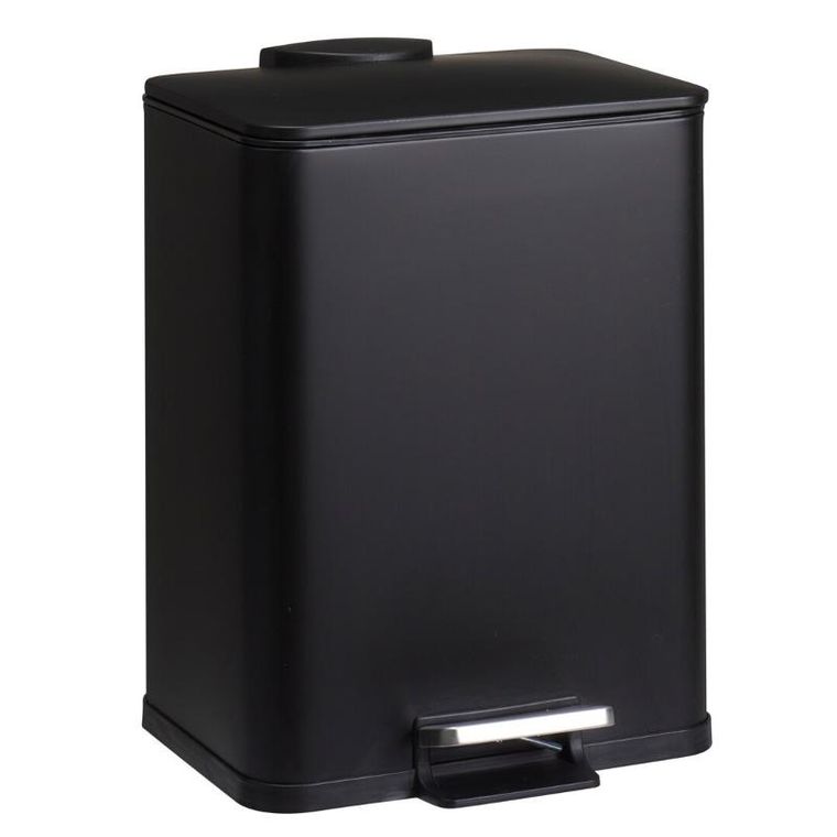 Bathroom Solutions, Delta, kosz na śmieci, metalowy, czarny, 20l