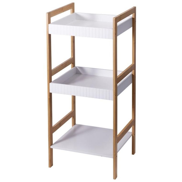 Bathroom Solutions, Forma, słupek łazienkowy, bambusowy, 36-33-80 cm