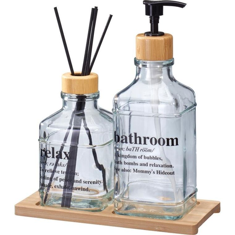 Bathroom Solutions, Gilo, dyfuzor zapachowy patyczki + pojemnik na balsam do ciała