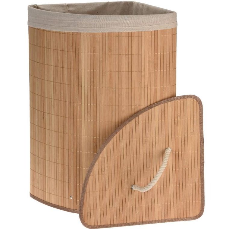 Bathroom Solutions, kosz na pranie w skandynawskim stylu, bambusowy, 72 l