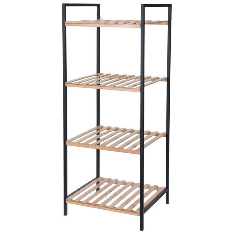 Bathroom Solutions, regał łazienkowy 4-poziomowy, bambus