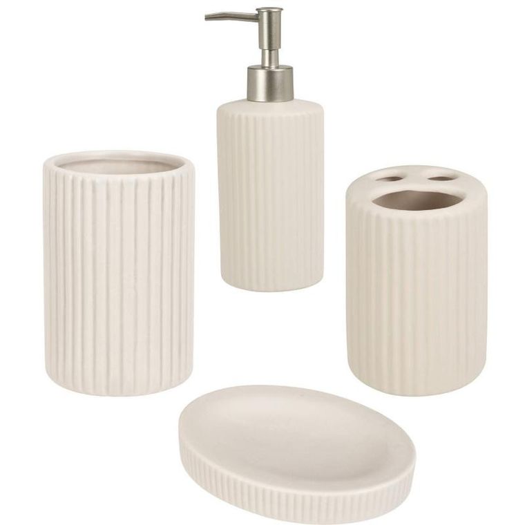 Bathroom Solutions, zestaw ceramicznych akcesoriów łazienkowych, 4 elementy