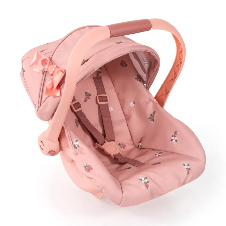 Bayer Design, Deluxe, fotelik samochodowy dla lalek z baldachimem, różowy