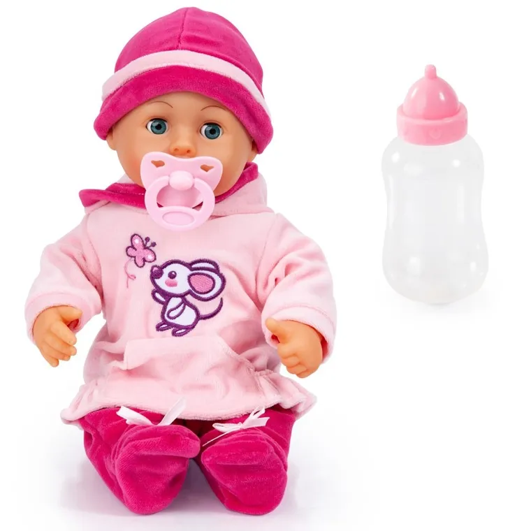 Bayer Design, First Words Baby, interaktywna lalka bobas, 38 cm