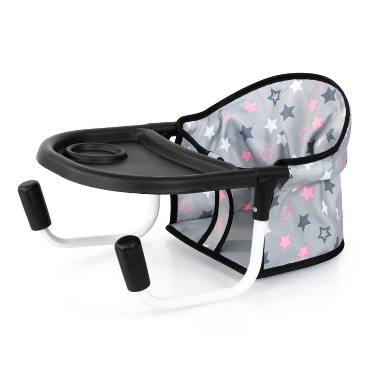 Bayer Design, krzesełko stołowe do karmienia lalek, szare