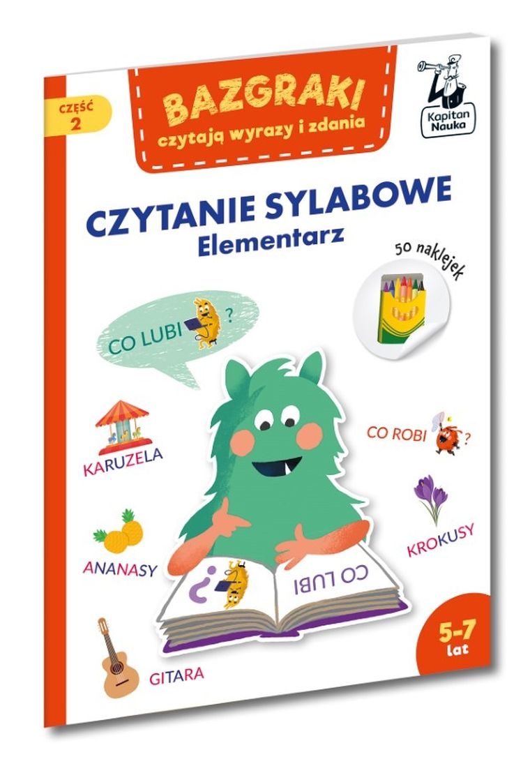 Bazgraki czytają wyrazy i zdania. Czytanie sylabowe. Elementarz