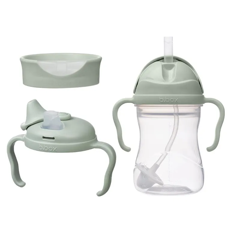 b.box, kubek do nauki picia, zestaw: 3w1, 240 ml, sage
