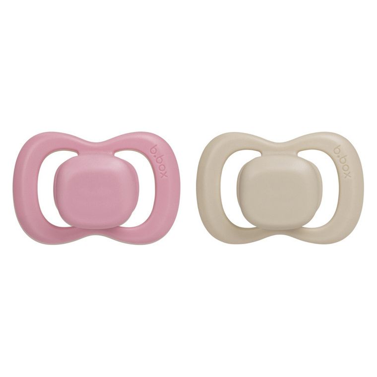 b.box, smoczek symetryczny, 6m+, jagoda/róż, 2 szt.