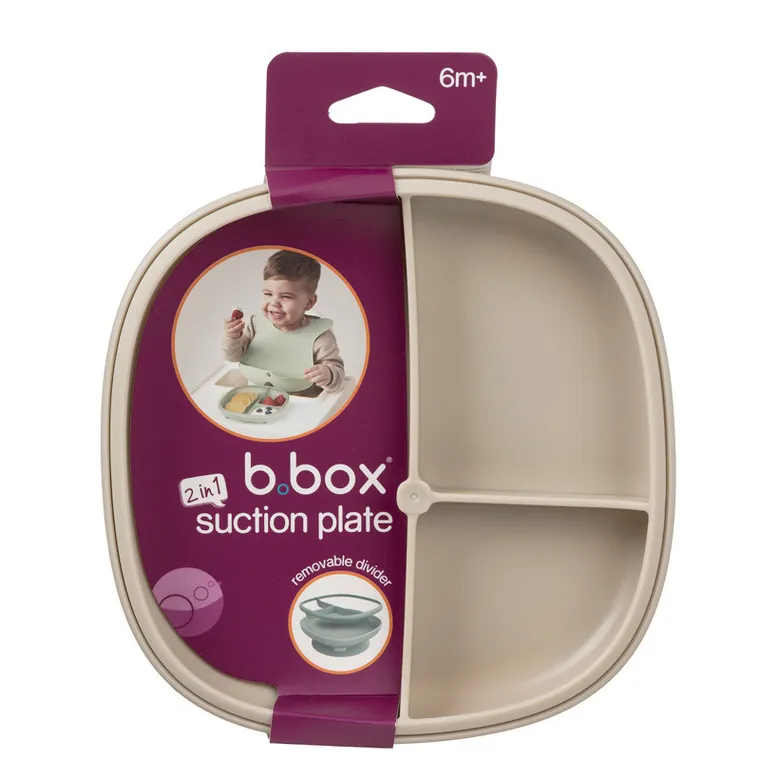 b.box, talerzyk z przyssawką 2w1, latte