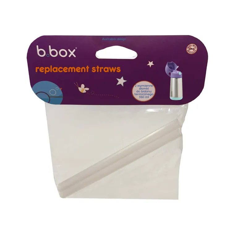 b.box, zestaw słomek do bidonu termicznego, 350 ml, 2 szt.