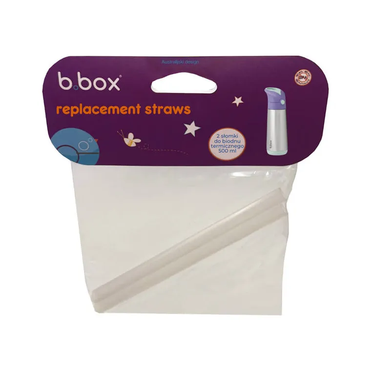 b.box, zestaw słomek do bidonu termicznego 500 ml, 2 szt.