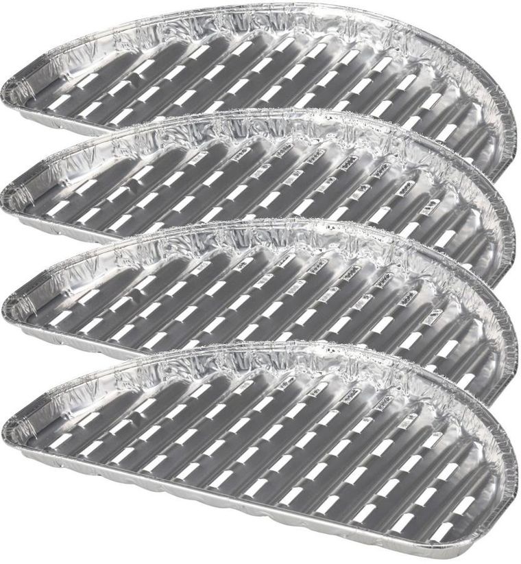 BBQ, Half, aluminiowe tacki na grilla, 4 szt.