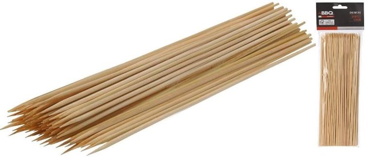BBQ Line, szpikulec do szaszłyków, bambus, 30 cm, 100 szt.