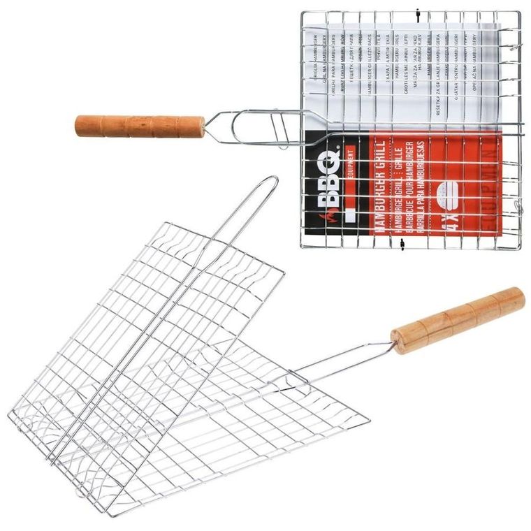 BBQ, ruszt do grillowania burgerów, stalowy, 23-43 cm