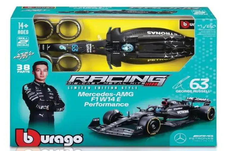 Bburago, Bolid F1 Mercedes AMG W14 Russell, model pojazdu, 1:24