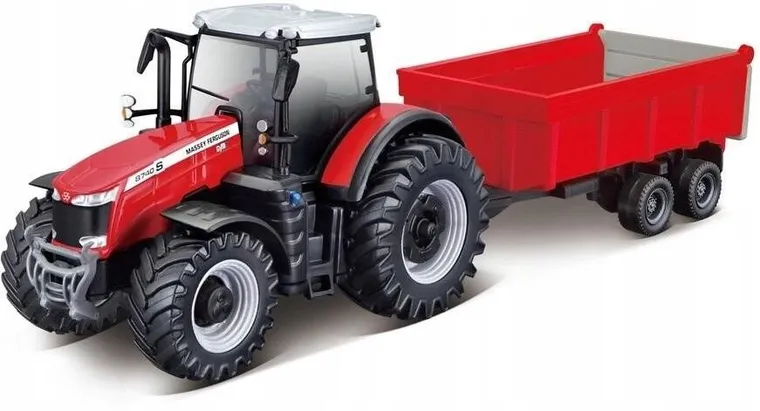 Bburago, Farm Tractor, Fergusson 8740S, traktor z wywrotką