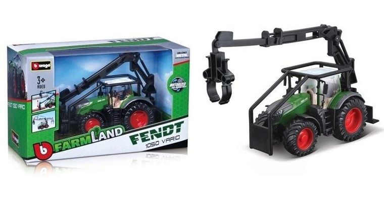 Bburago, Fendt 1050 Vario, traktor z ładowarką kłód, zielony