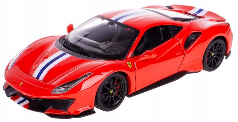Bburago, Ferrari 488, model pojazdu, 1:24, czerwony